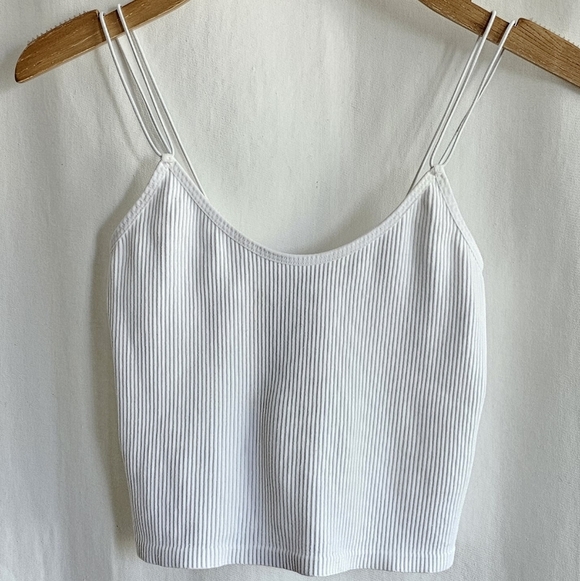 🇪🇦 Zara Black & White Cropped Ribbed Tank Top Set of 2 - Picture 6 of 16